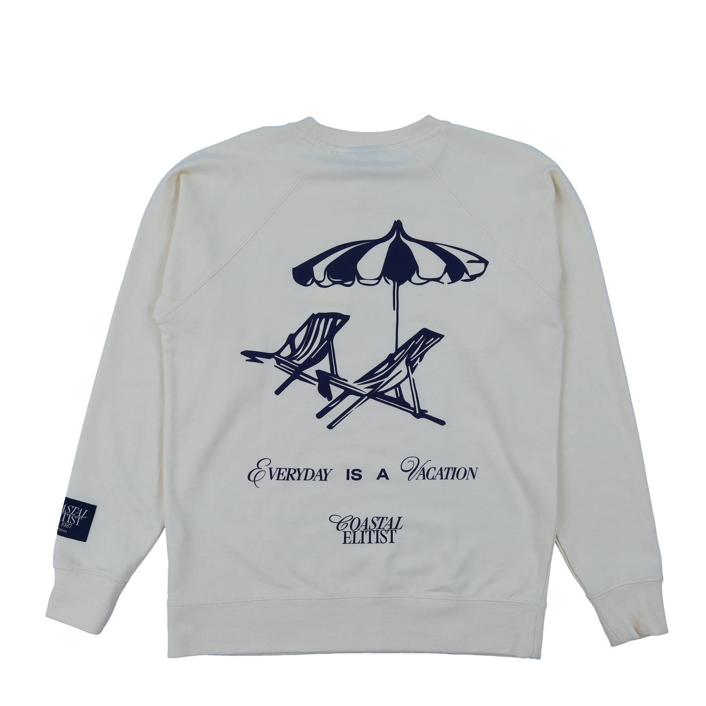 "Everyday is a Vacation" Crewneck Sweatshirt in Bone