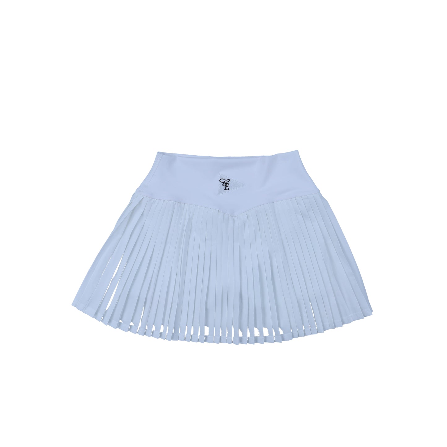 White Varsity High-Rise Pleated Tennis Skirt