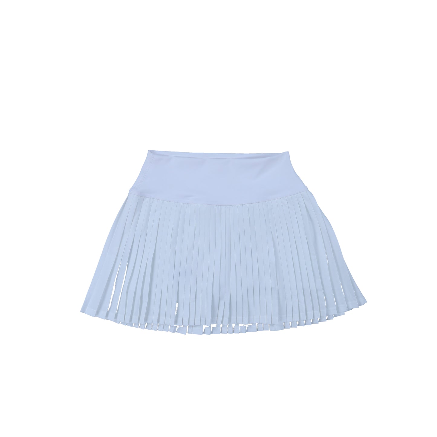 White Varsity High-Rise Pleated Tennis Skirt